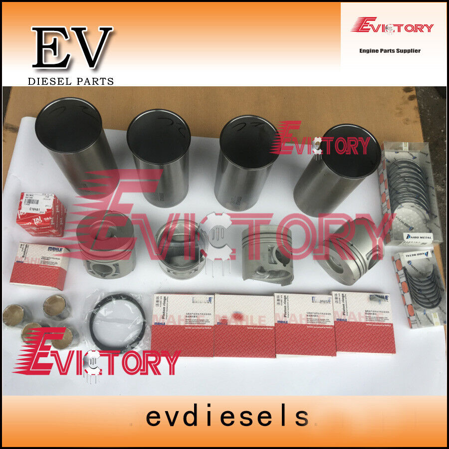 For  Mustang Bobcat Isuzu 4JB1 rebuild overhaul kit Piston liner gasket valve