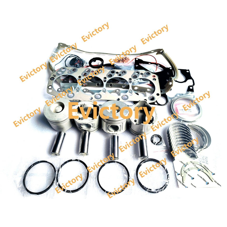 For ISUZU parts 4KH1 rebuild kit Piston ring full gasket kit engine bearings