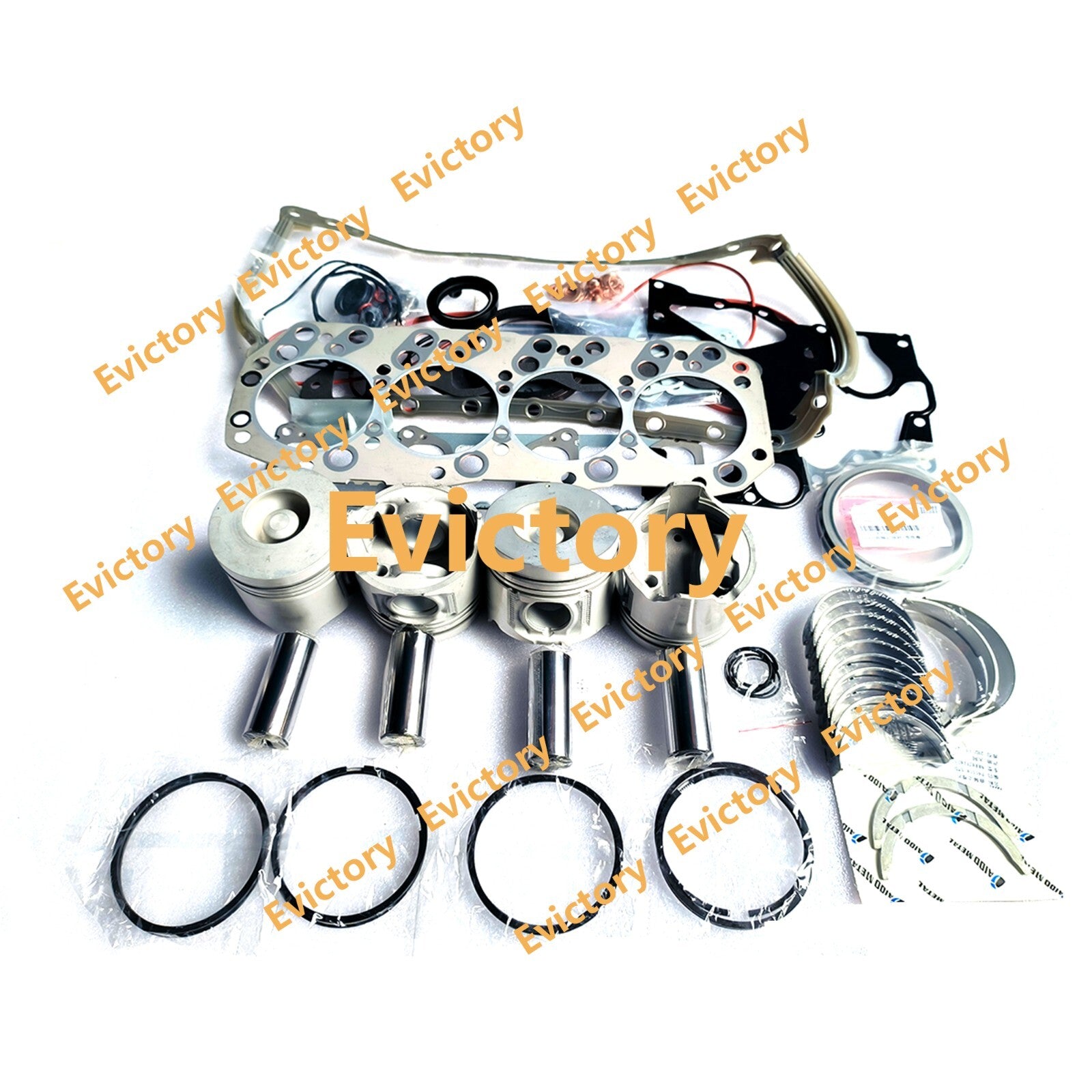 For ISUZU parts 4KH1 rebuild kit Piston ring full gasket kit engine bearings