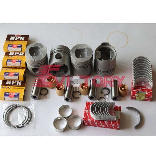 for ISUZU 4BD1T 4BD1 rebuild overhaul kit piston + ring + bearing + gasket
