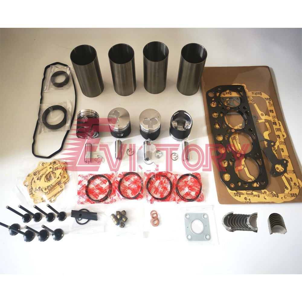 For Mitsubishi tractor excavator K4E-DI K4E overhaul rebuild kit + valve + guide