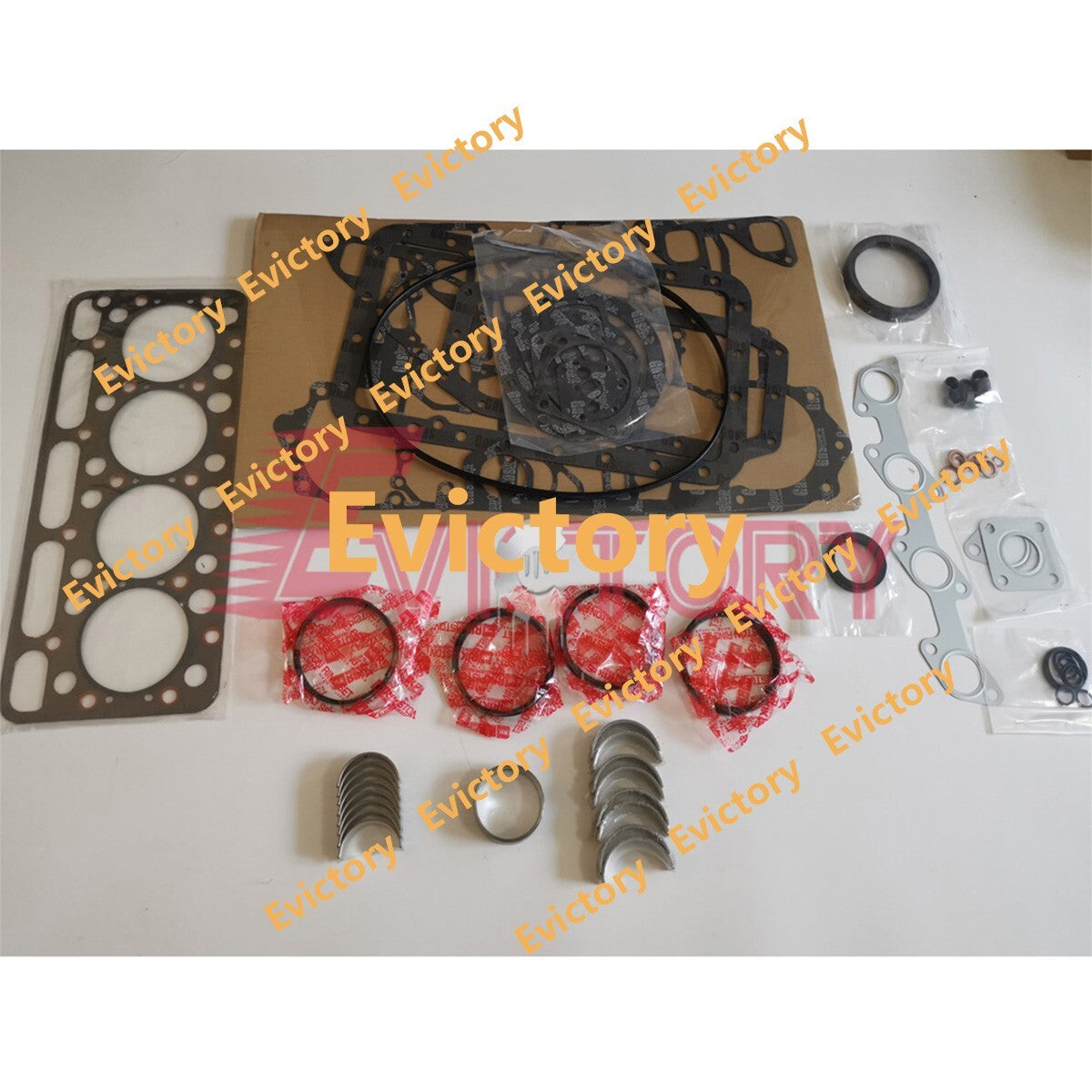 For KUBOTA V1903 rebuild kit valves cylinder gasket liner piston ring bearings