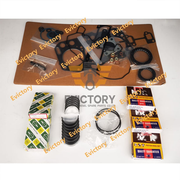For Yanmar 3YM30 overhaul rebuild kit piston ring + gasket +all bearings