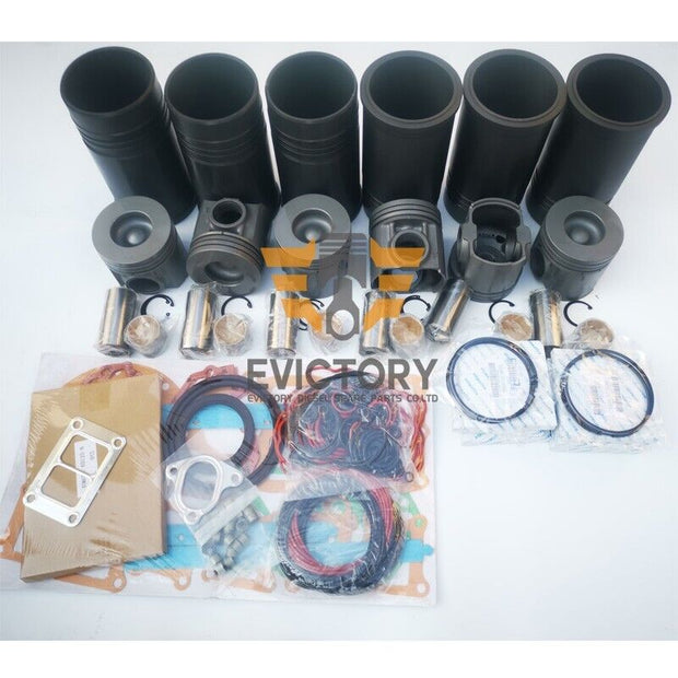 For Komatsu 6D140 SAA6D140E rebuild overhaul kit piston cylinder gasket bearing