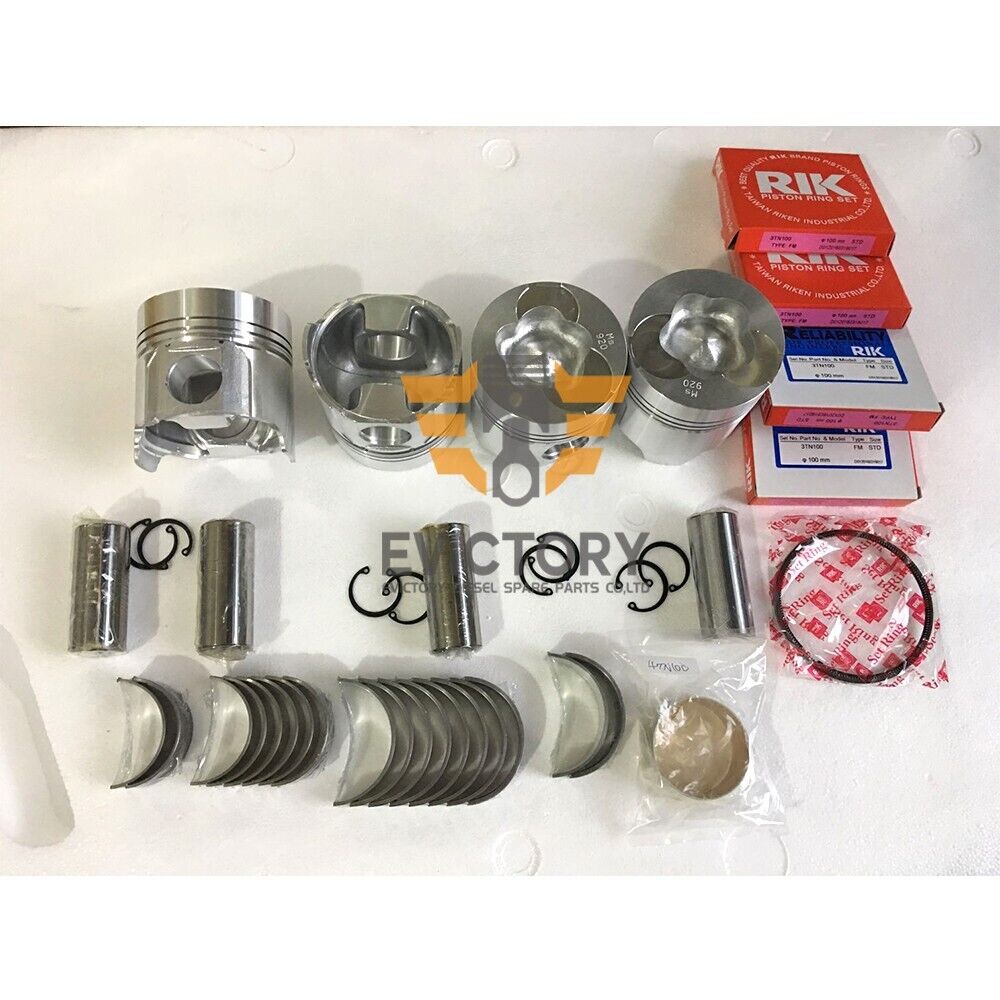 For Yanmar engine 4TN100 4TNE100 4TN100E 4TN100L Piston ring big small bearing