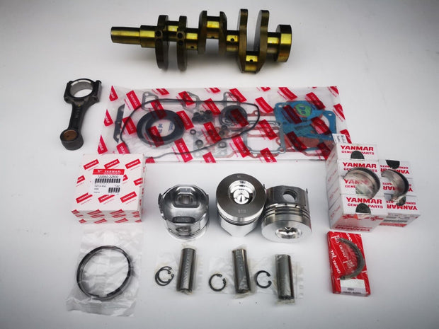 For Yanmar 3d84e 3tne84 crankshaft conrod rebuild overhaul kit gasket piston set