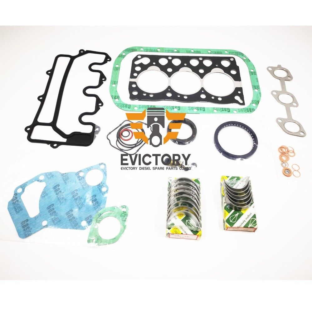 3LB1 full complete gasket kit + crankshaft conrod bearing For ISUZU engine parts