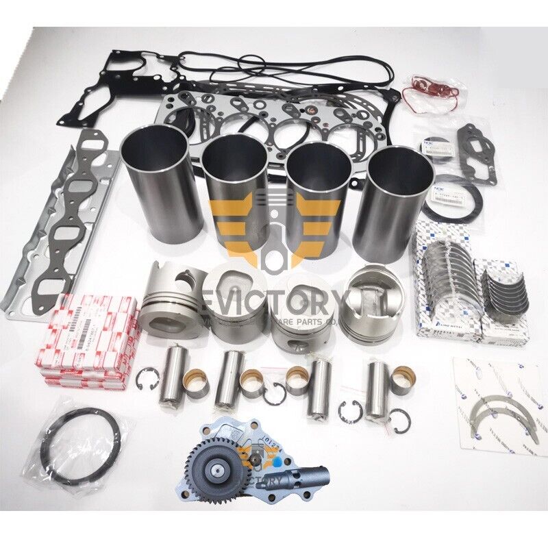 For Isuzu 4JB1-T 4JB1T overhaul rebuild kit + VALVE + WATER PUMP + OIL PUMP