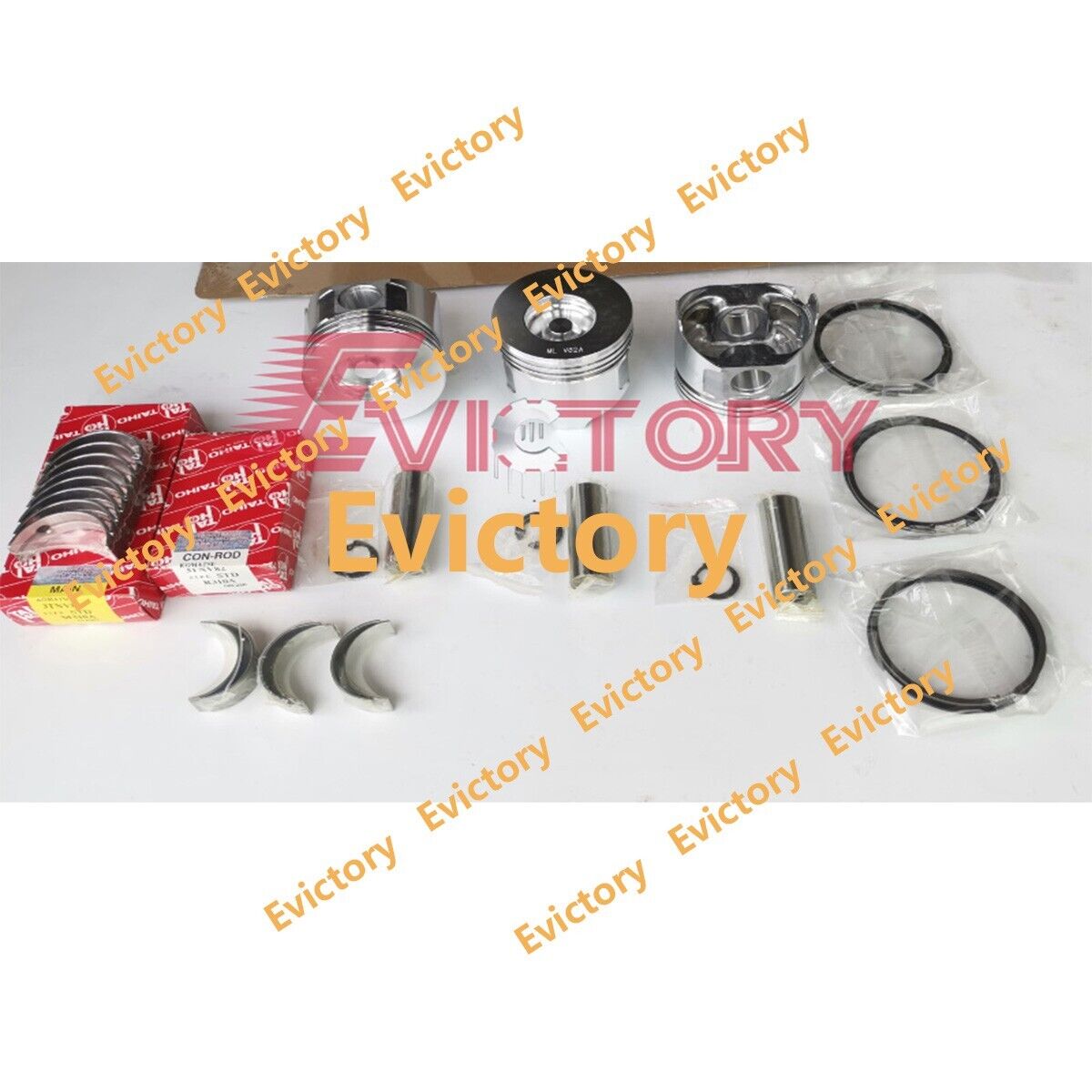 For Yanmar 3D82AE 3D82 3TNV82A 3TNV82 rebuild kit piston ring big small bearing