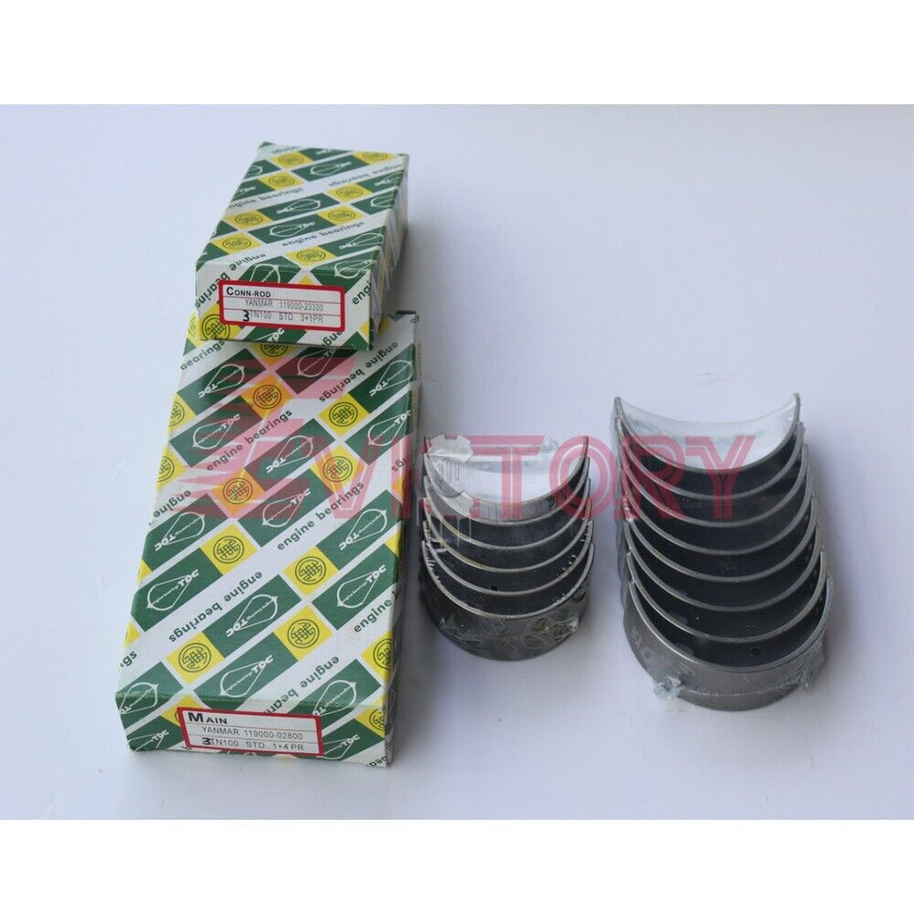 For Yanmar 3TNV88T 3TNV88-T 3TNV88 rebuild kit piston with ring + all bearings