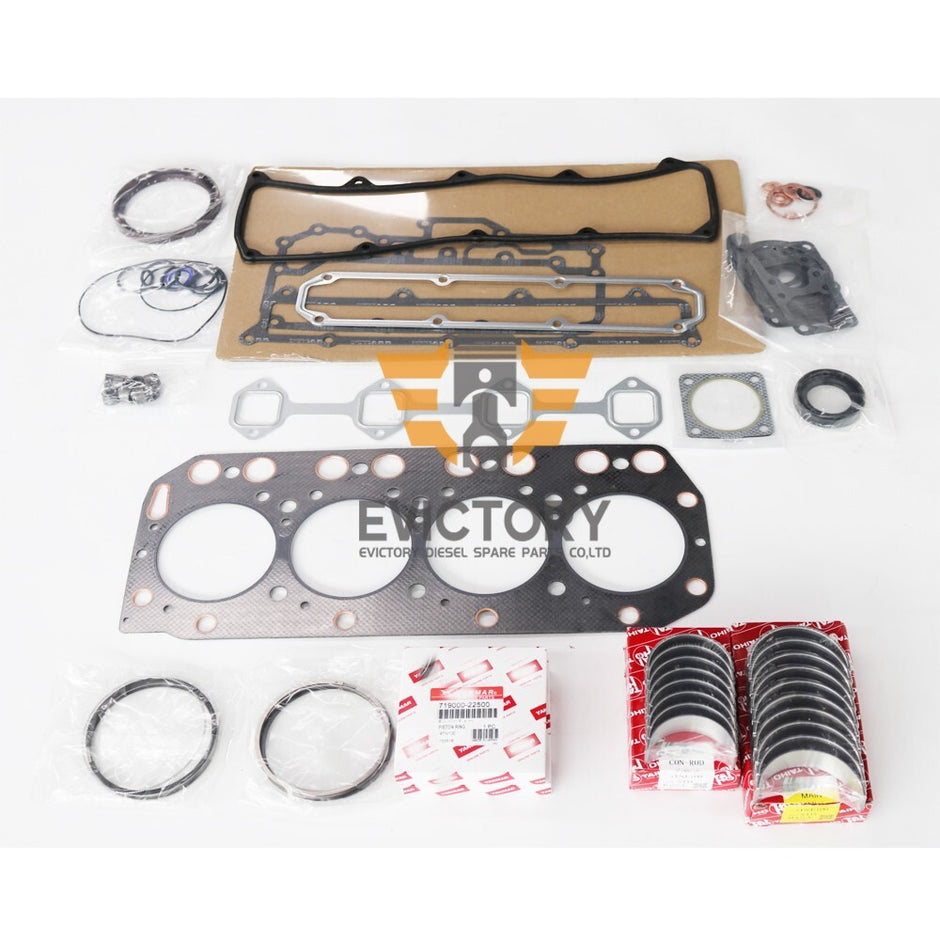 FOR YANMAR 4LH cylinder liner + gasket bearing ring oil pump