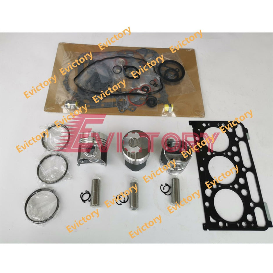 D1503 rebuild kit piston ring full gasket kit For KUBOTA Engine KX91-3