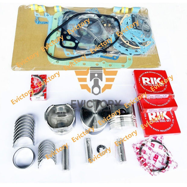 For kubota D1403 overhaul kit piston ring gasket bearing L2600 Tractor Engine