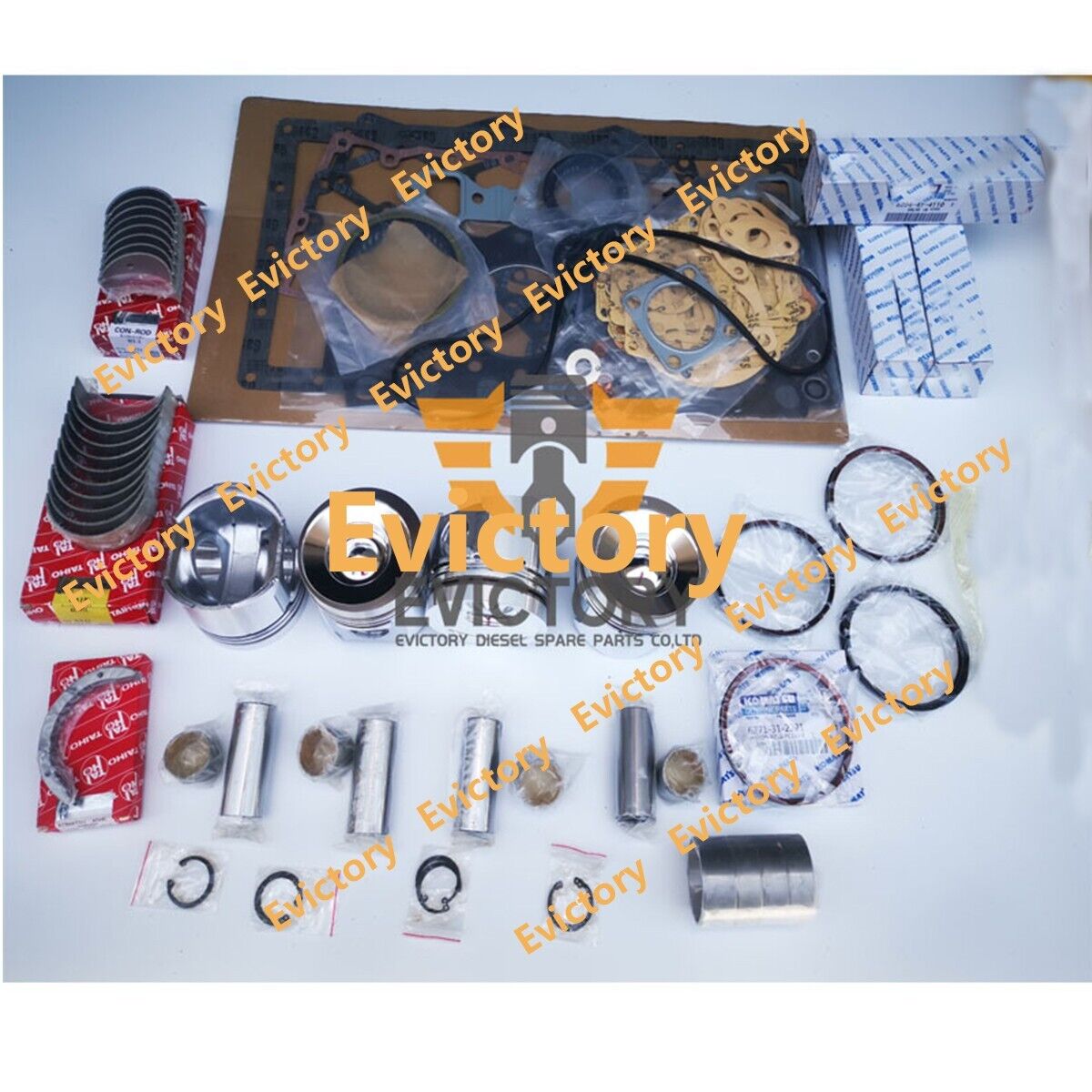For CUMMINS B3.3 QSB3.3 rebuild kit piston ring bearing gasket forklift engine