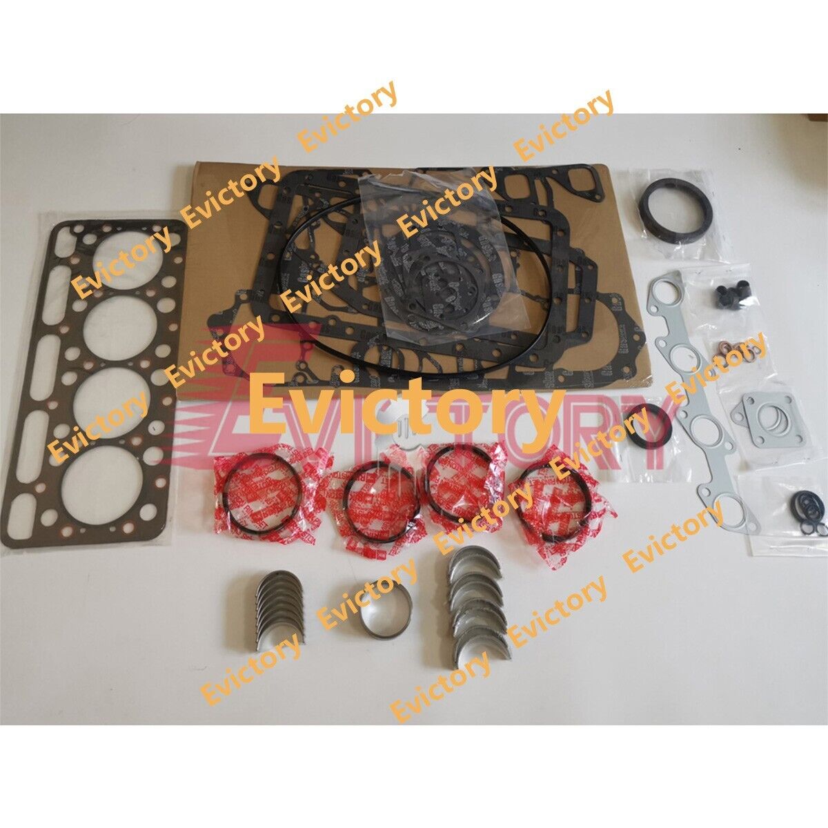 For KUBOTA V1503 rebuild overhaul kit piston ring overhaul gasket engine bearing