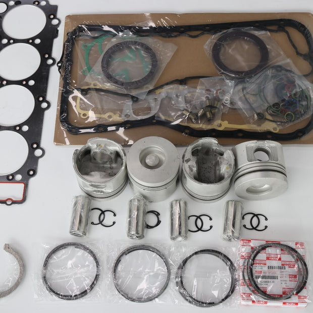 For ISUZU 4HG1-T 4HG1T 4HG1 overhaul kit piston + ring + full gasket + bearings