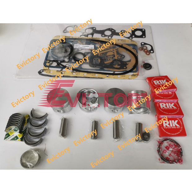 For kubota engine V1502 rebuild kit piston ring gasket bearing RX3600 Tractor