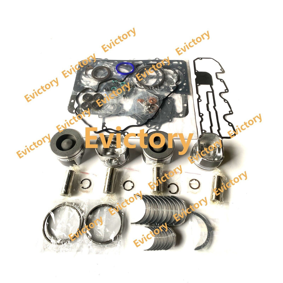 For Kubota V3800T V3800DI V3800 rebuild kit piston ring gasket+ 1 connecting rod