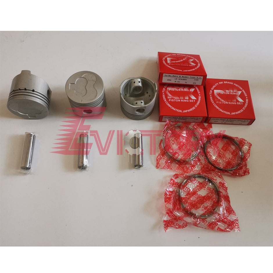 For MITSUBISHI L3E cylinder head L3E rebuild kit piston + ring + head gasket kit