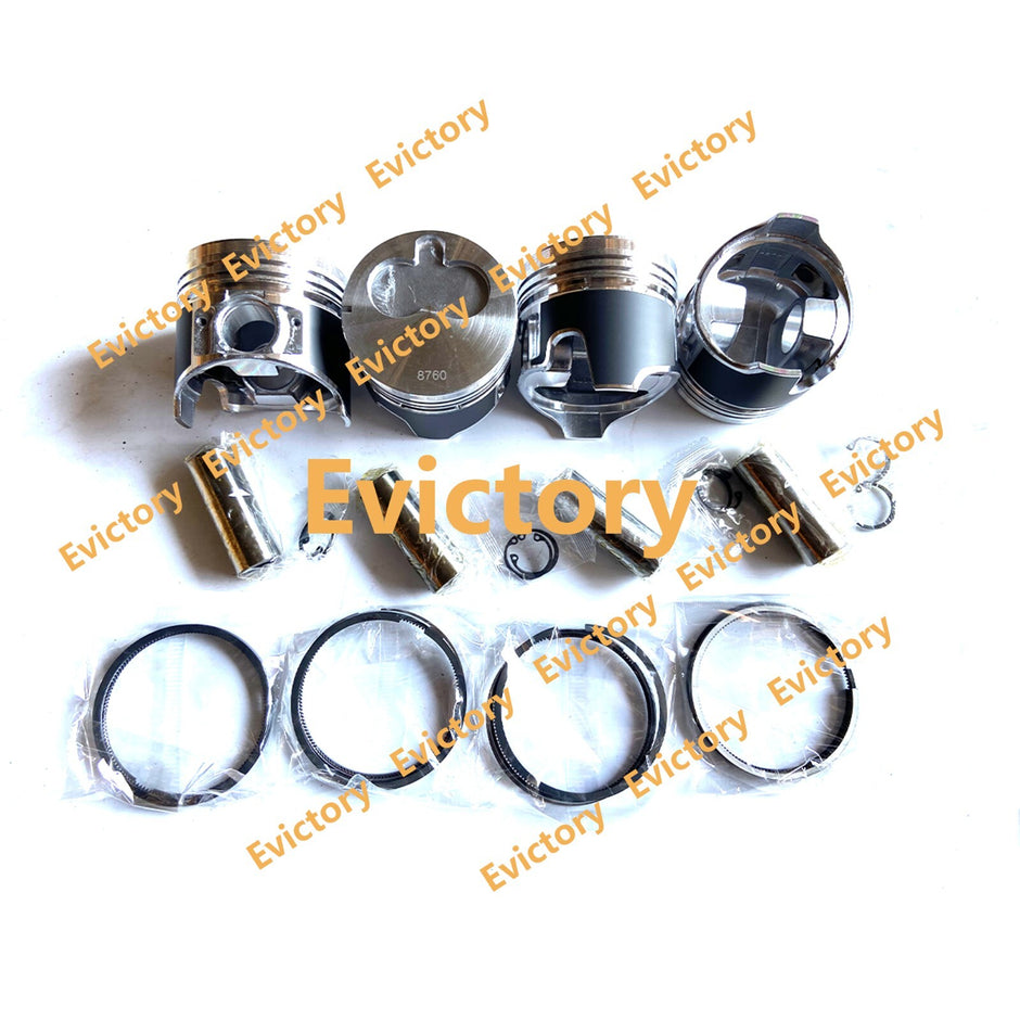 For Isuzu 4LE1 rebuild kit piston ring cylinder head gasket excavator parts