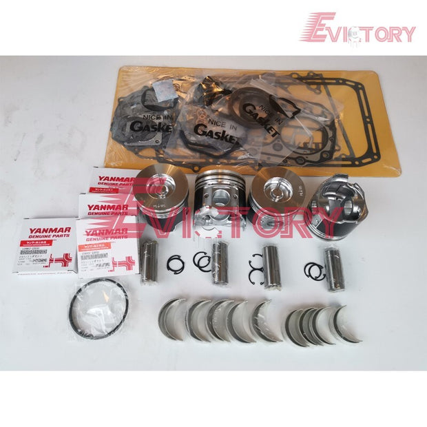 For yanmar 4TNV98 4TNV98T engine rebuild kit piston bearing head gasket kit