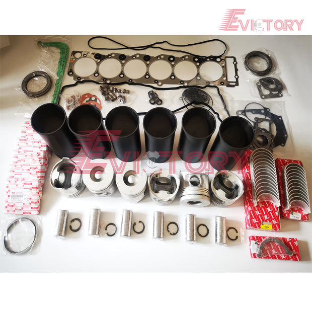 for ISUZU 6HH1 6-Cylinders Diesel Engine Rebuild Kits - Pistons Ring Liner Bearing Gasket