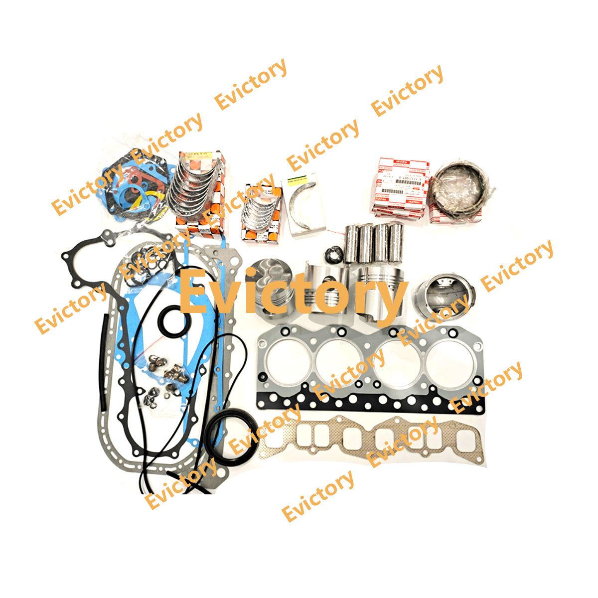for ISUZU C240 forklift engine repair kits pistons ring + bearing + gasket set