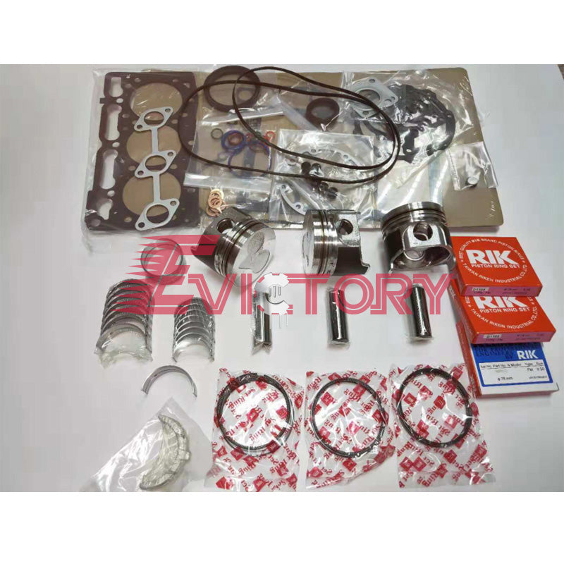 for Kubota D1105 D1305 engine overhaul kits - 0.50mm oversized ring piston bearing gaskets
