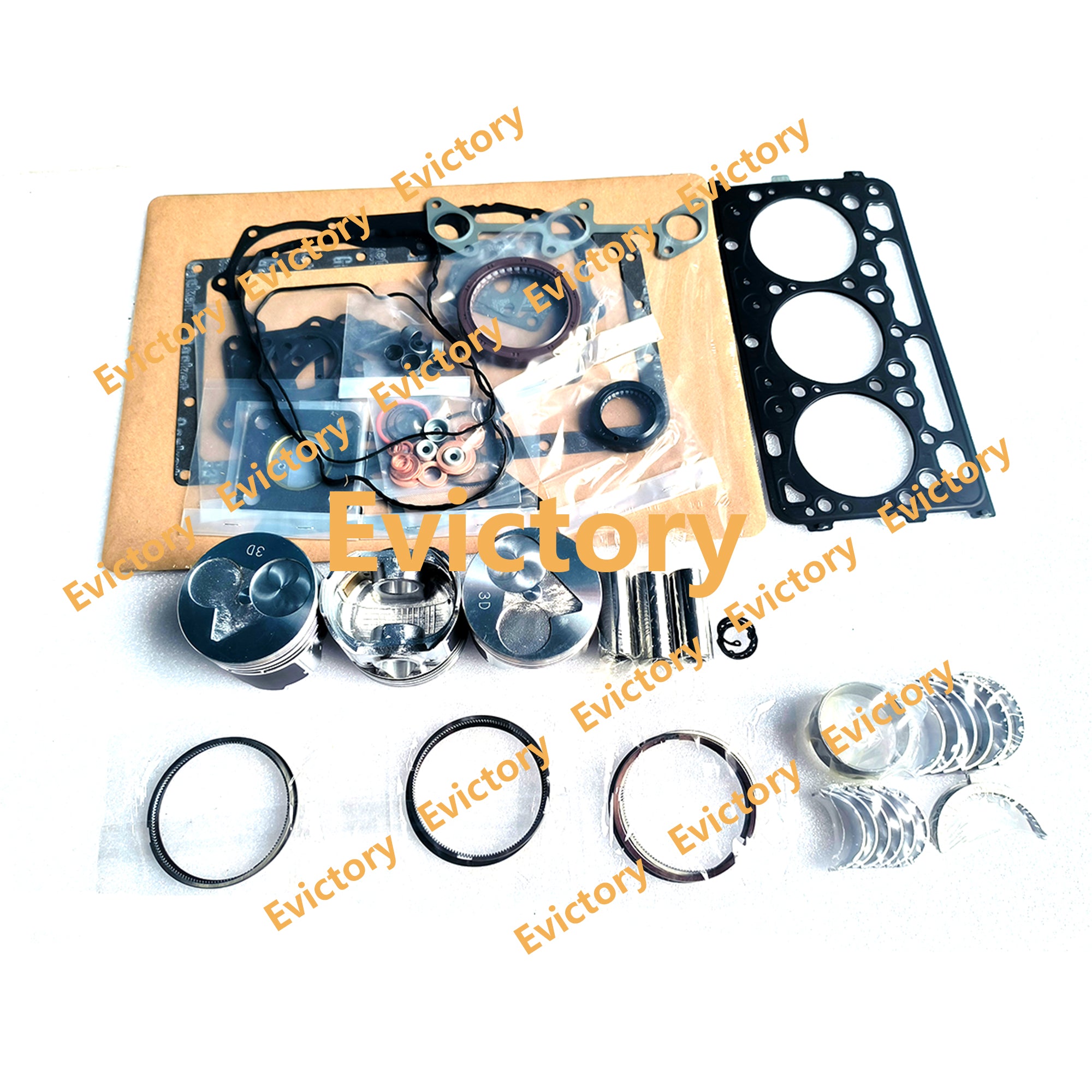 for Kubota Diesel Engine D722 D902 Oversized 0.50mm Overhaul Kits