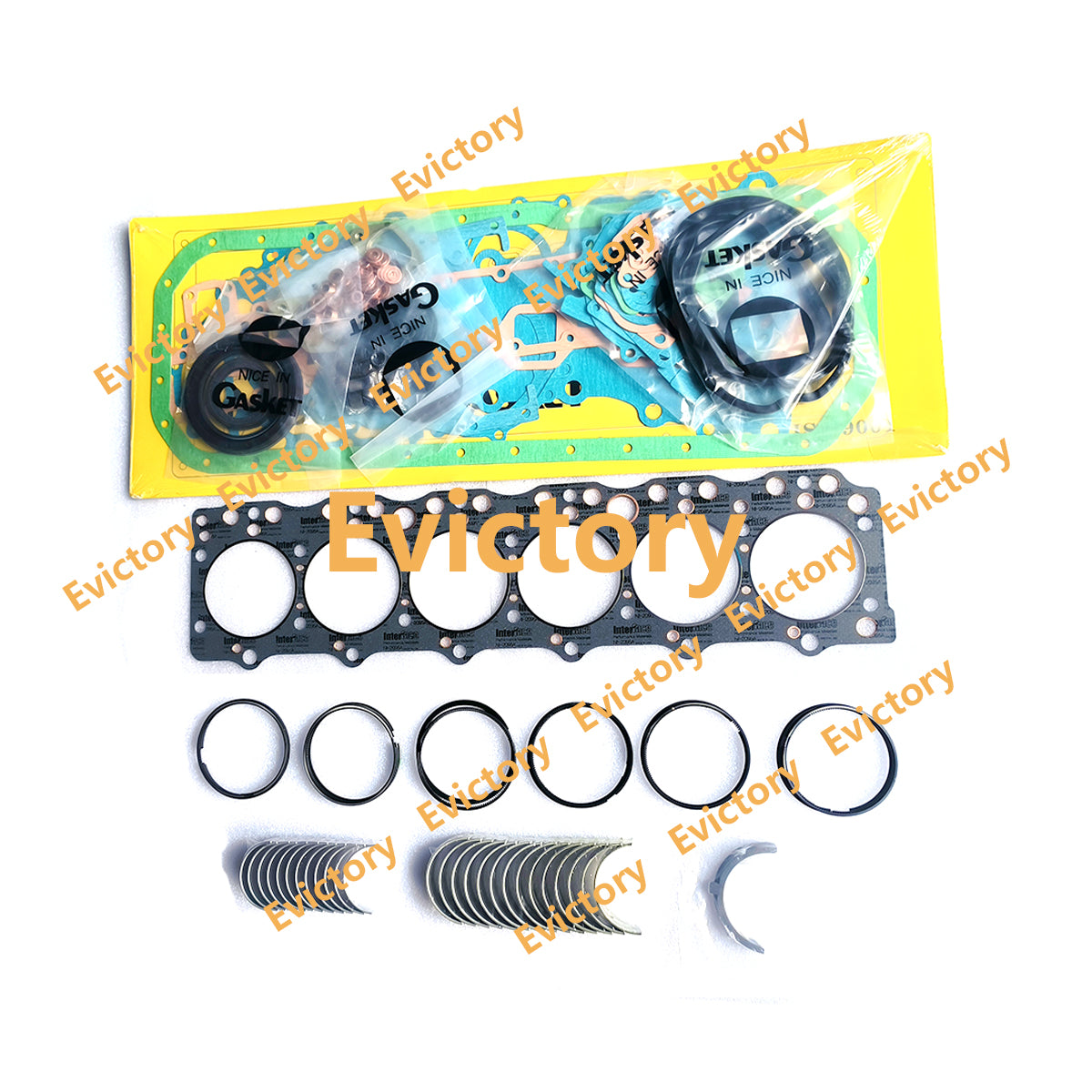 E13C Overhaul Gasket Kits + Bearing + Ring for Hino 700 truck Engine Repair
