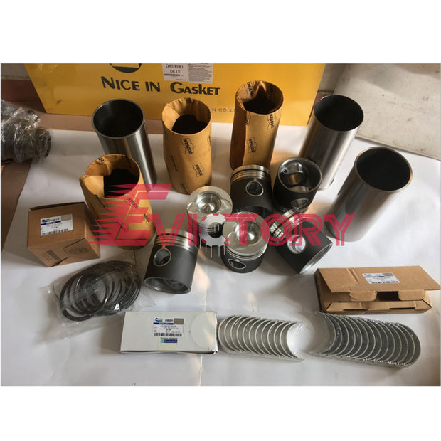 for Daewoo Doosan DE12 DE12T DE12TI DE12TIS D2366 D2366-T Engine Rebuild Kits - Generator Parts