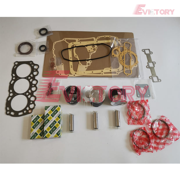 for Mitsubishi L3E engine overhaul oversized 0.50mm pistons ring gaskets bearing