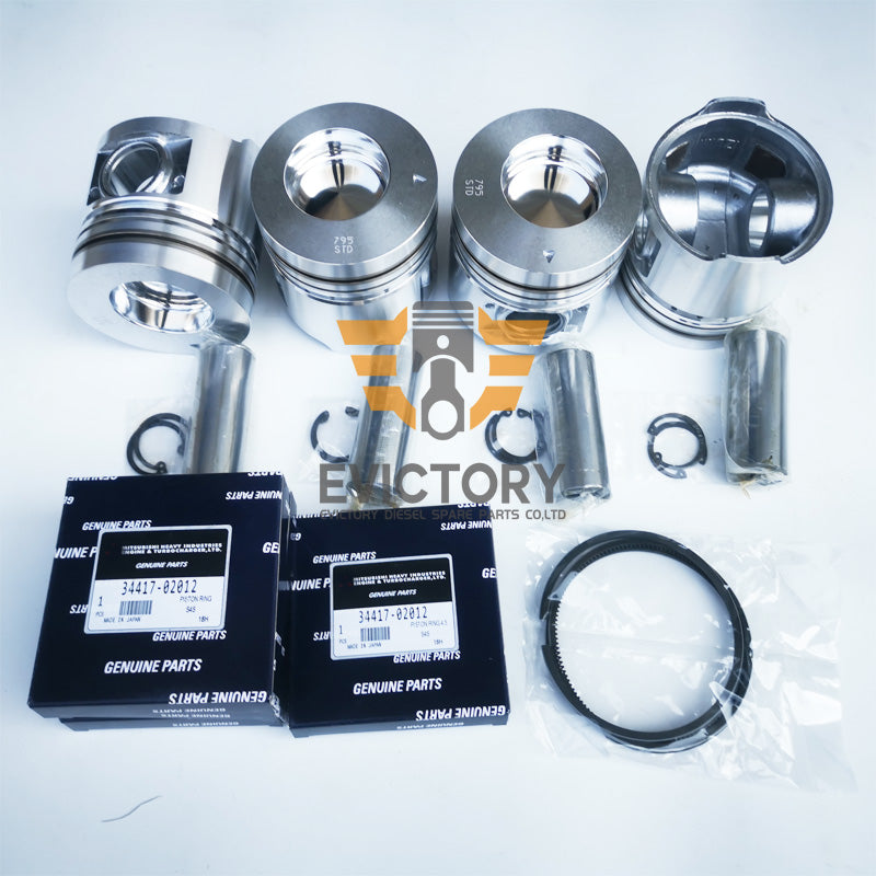 S4S S4Sd S4SD-T for Mitsubishi Engine Overhaul Rebuild Kits + crankshaft + cylinder head