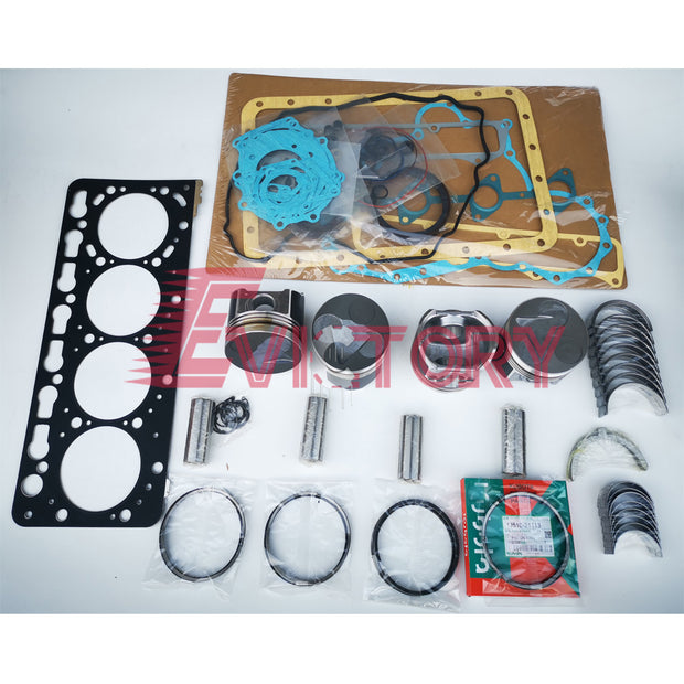 engine overhaul kits for kubota V3600 V3600-t 0.50mm oversized pistons piston ring gaskets bearings