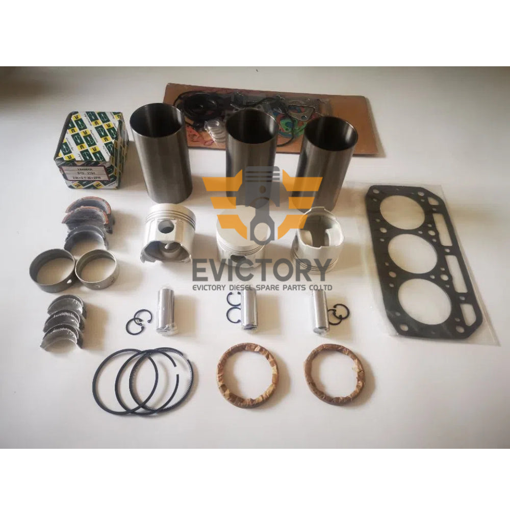 for Yanmar 3T84 3D84-1 3D84-2 Repair Parts: Cylinder Liner Kits, Gaskets, Head & Crankshaft