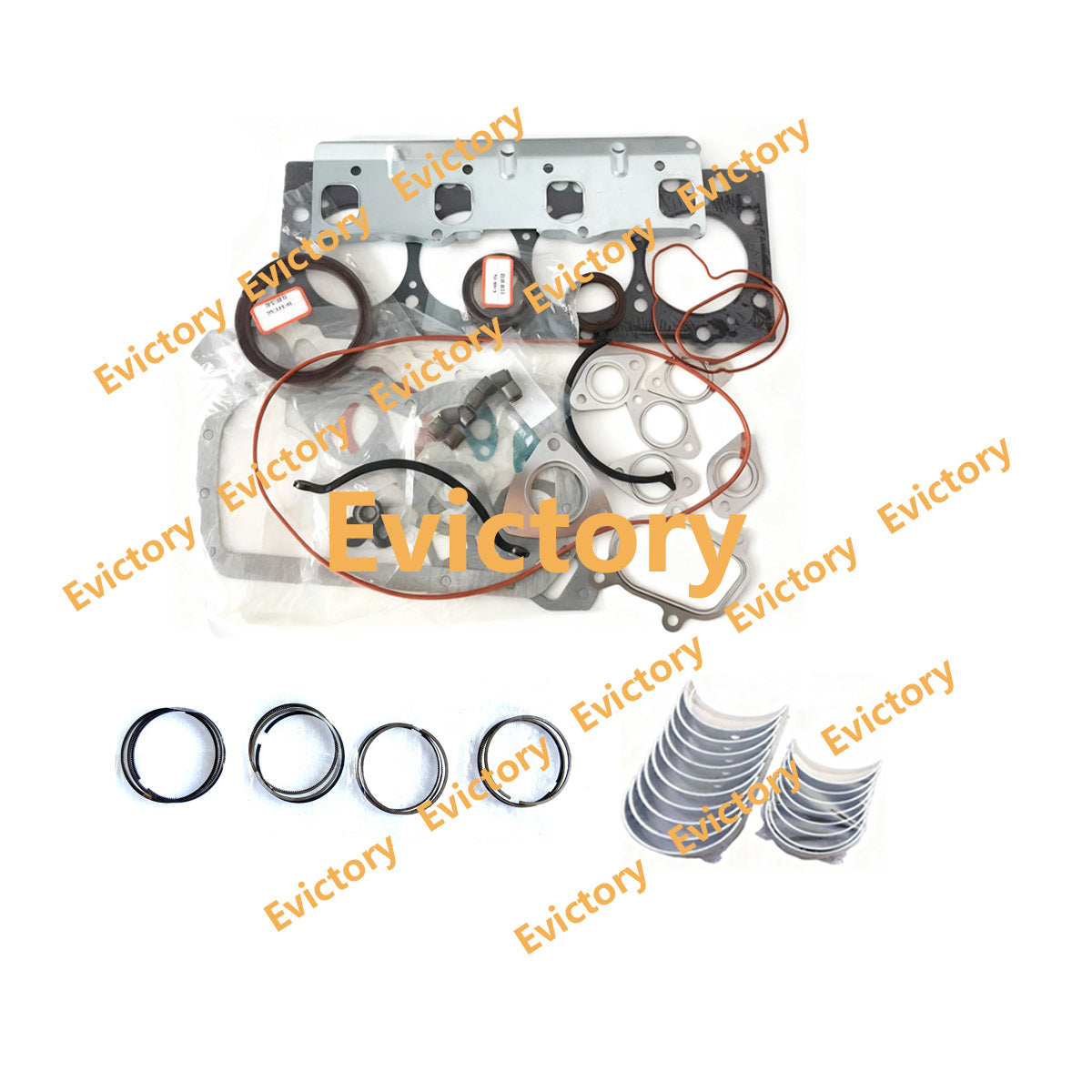 for Great Wall GW2.5TCI 2.5TC 2.5TCI Engine Rebuild Piston Liner Ring Gasket Bearing + Valve Kits